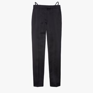 Helmut Lang Trousers Satin Suspender Straight Leg Pants Italy Womens Sz 00 Black